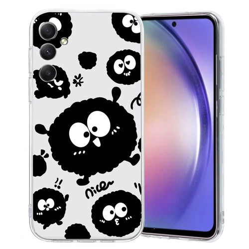 For Samsung Galaxy A24 4G (162.1 X 77.6 X 8.3mm) TPU Phone Case Pattern Printing - Black Briquette - 1