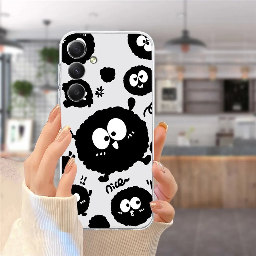 For Samsung Galaxy A24 4G (162.1 X 77.6 X 8.3mm) TPU Phone Case Pattern Printing - Black Briquette - 6