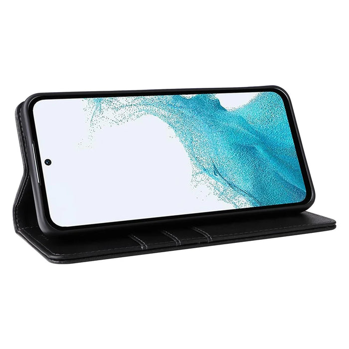 For Samsung Galaxy A54 5G Case Leather Phone Cover RFID Blocking Card Slots Wallet - Black - 3
