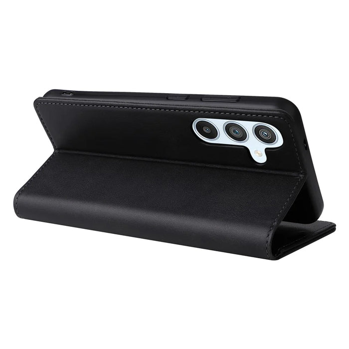 For Samsung Galaxy A54 5G Case Leather Phone Cover RFID Blocking Card Slots Wallet - Black - 4