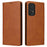 For Samsung Galaxy A53 5G Case PU Leather RFID Blocking Phone Cover Magnetic Closing - Brown - 1