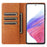 For Samsung Galaxy A53 5G Case PU Leather RFID Blocking Phone Cover Magnetic Closing - Brown - 2