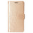 For iPhone 16 Pro Max Case Leather Phone Cover Butterfly Flower Pattern - Gold - 6