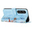 For Sony Xperia 1 VI Case Flower Pattern Card Slots Leather Phone Cover - Baby Blue - 3