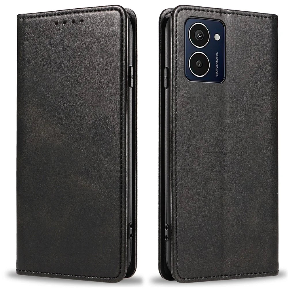For HMD Pulse Pro Case Wallet Leather Phone Cover Strong Magnetic Closure - Black - 1