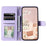 For iPhone 16 Plus Case Rhombus Grid PU Leather Wallet Crossbody Phone Cover - Purple - 2