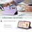 For iPhone 16 Plus Case Rhombus Grid PU Leather Wallet Crossbody Phone Cover - Purple - 7