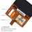 For iPhone 16 Plus Case Imprinted Lines PU Leather Splicing Wallet Phone Cover - Brown - 6
