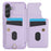 SY-001 For Samsung Galaxy A55 5G Case Leather+TPU Crossbody Phone Cover Card Slots - Purple - 2