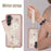 SY-001 For Samsung Galaxy A35 5G Case Card Holder Kickstand Leather Coated TPU Phone Cover - Pink - 5