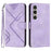 YX0040 For Sony Xperia 1 VI Case with Hand Strap Geometry Leather Phone Cover -  Light Purple - 1