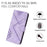 YX0040 For Sony Xperia 1 VI Case with Hand Strap Geometry Leather Phone Cover -  Light Purple - 7