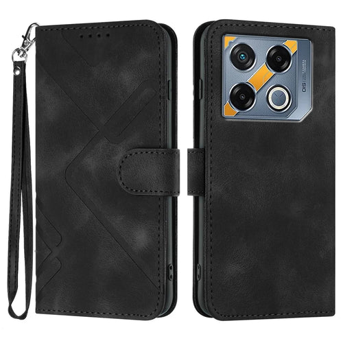 YX0040 For Infinix GT 20 Pro 5G Case Geometry Leather Phone Cover with Stand - Black - 1