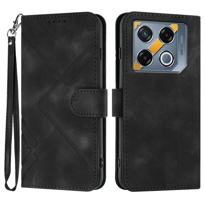 YX0040 For Infinix GT 20 Pro 5G Case Geometry Leather Phone Cover with Stand - Black - 1