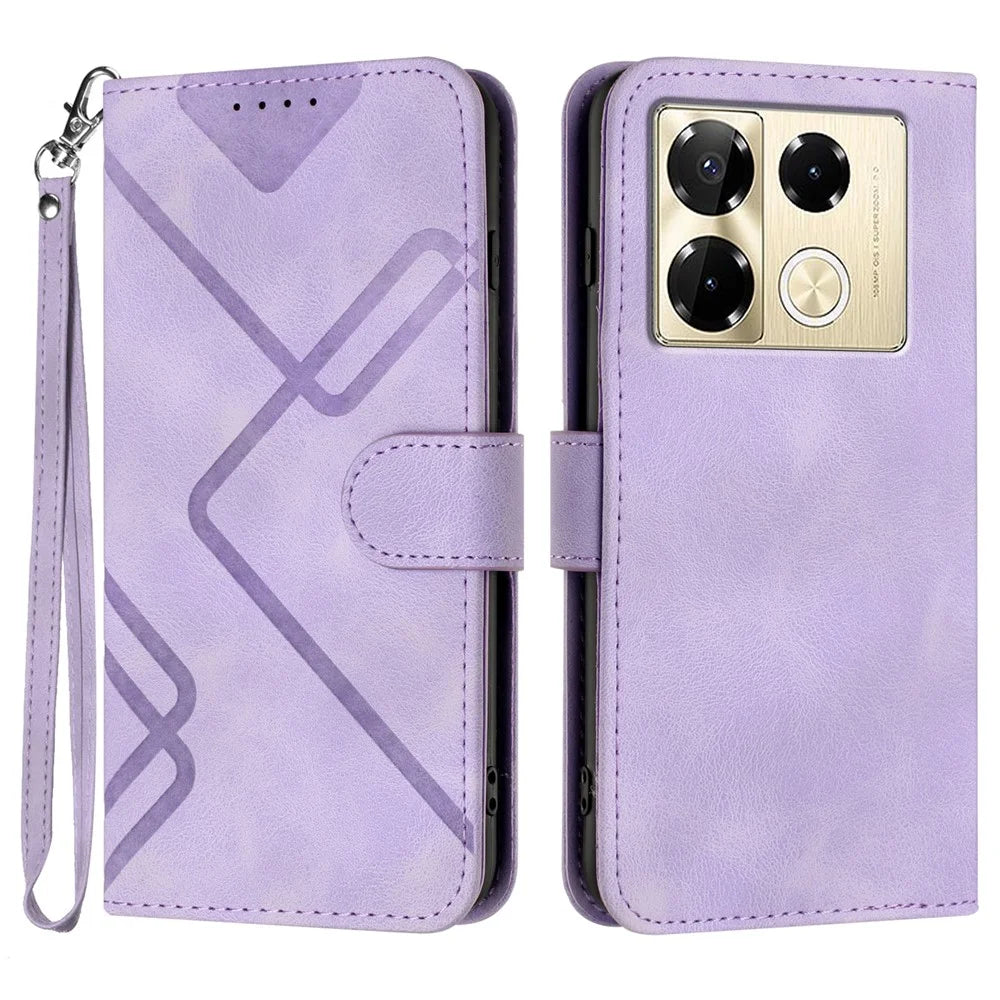 YX0040 For Infinix Note 40 Pro 4G / 5G / Note 40 Pro+ Leather Case Wallet Phone Cover - Light Purple - 1