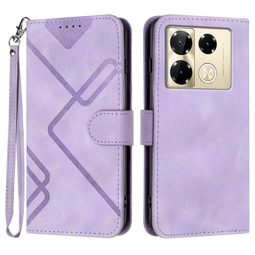 YX0040 For Infinix Note 40 Pro 4G / 5G / Note 40 Pro+ Leather Case Wallet Phone Cover - Light Purple - 1
