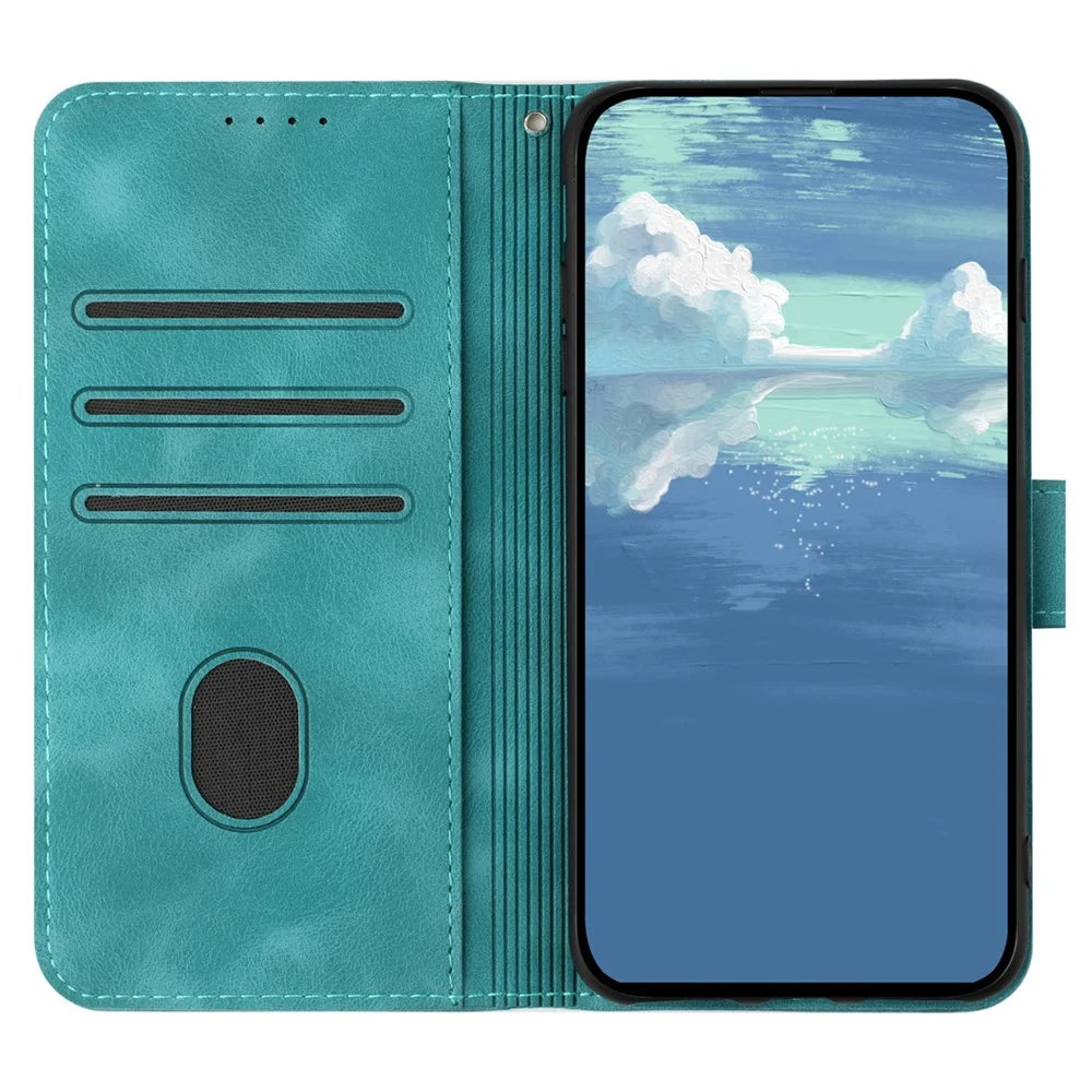 YX0040 For TECNO Pova 6 5G / Pova 6 Pro 5G Leather Case Geometry Phone Cover - Baby Blue - 2