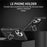 For iPhone 14 Pro Max Shockproof Phone Case Rotatable Ring Holder Kickstand Protective Phone Cover - Black - 2
