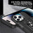 For iPhone 14 Pro Max Shockproof Phone Case Rotatable Ring Holder Kickstand Protective Phone Cover - Black - 4