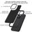 IPAKY For iPhone 14 Pro Case Carbon Fiber Texture TPU Phone Protector - Black - 5