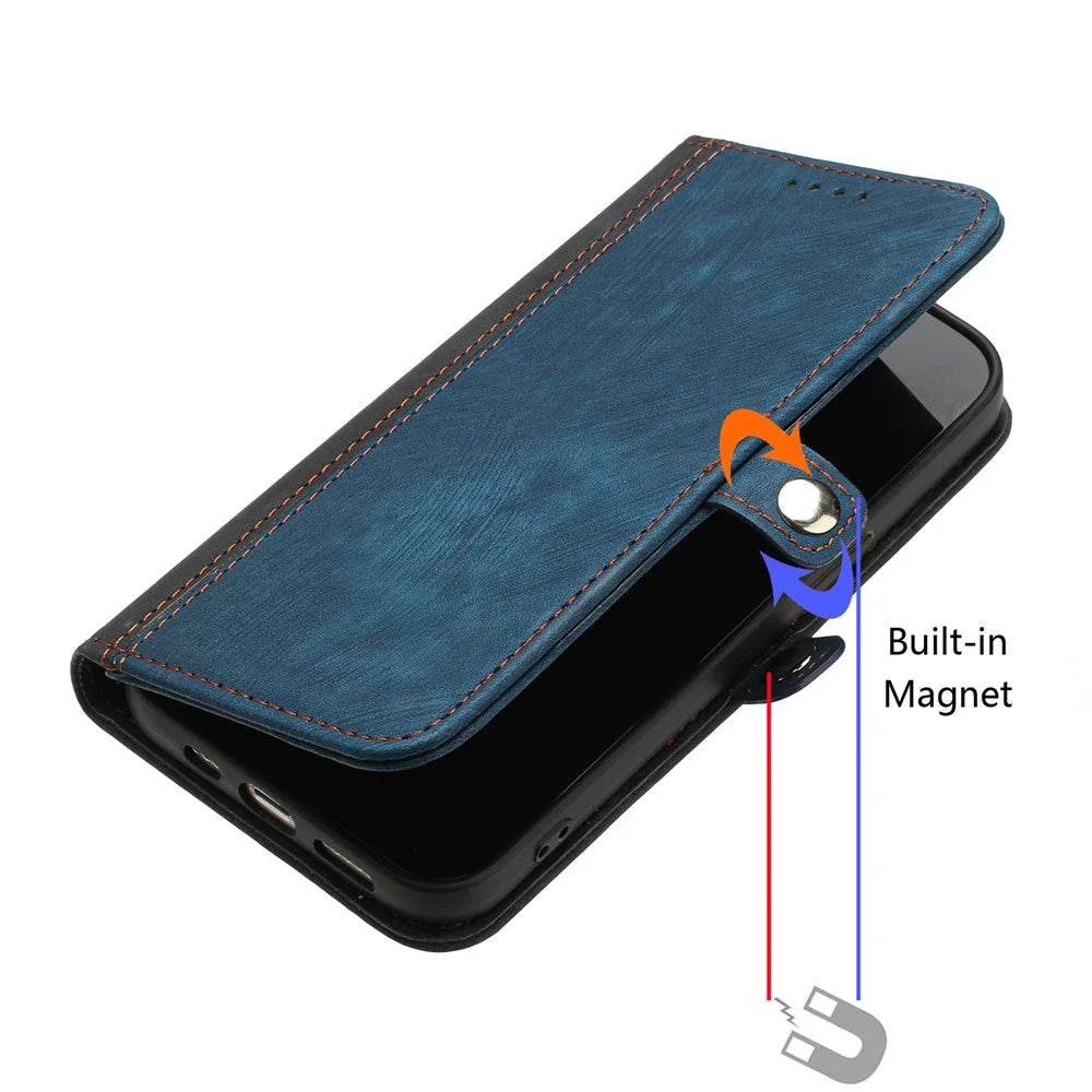 YX0020 For Sony Xperia 10 VI Case PU Leather Flip Phone Cover Skin Touch Texture - Sapphire - 5