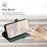 YX0020 For iPhone 16 Pro Max Case Phone Leather Cover Dual Magnetic Clasps - Blackish Green - 3
