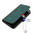 YX0020 For iPhone 16 Pro Max Case Phone Leather Cover Dual Magnetic Clasps - Blackish Green - 5