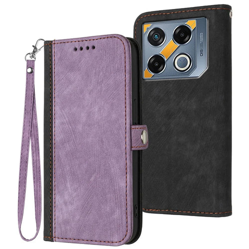YX0020 For Infinix GT 20 Pro 5G Wallet Case Skin-Touch Feel Leather Phone Cover - Purple - 1