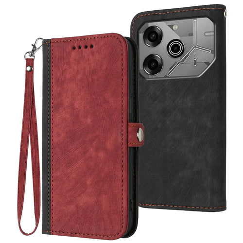 YX0020 For TECNO Pova 6 5G / Pova 6 Pro 5G Case Leather Protective Phone Cover - Red - 1