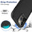 For iPhone 13 Pro Max 6.7 inch PC + Soft TPU Dual Layer Protection Case Anti-scratch Phone Shell - Black - 3
