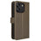 For Blackview Wave 6C Case Diamond Texture Leather Phone Cover with TPU Inner Shell - Brown - 7