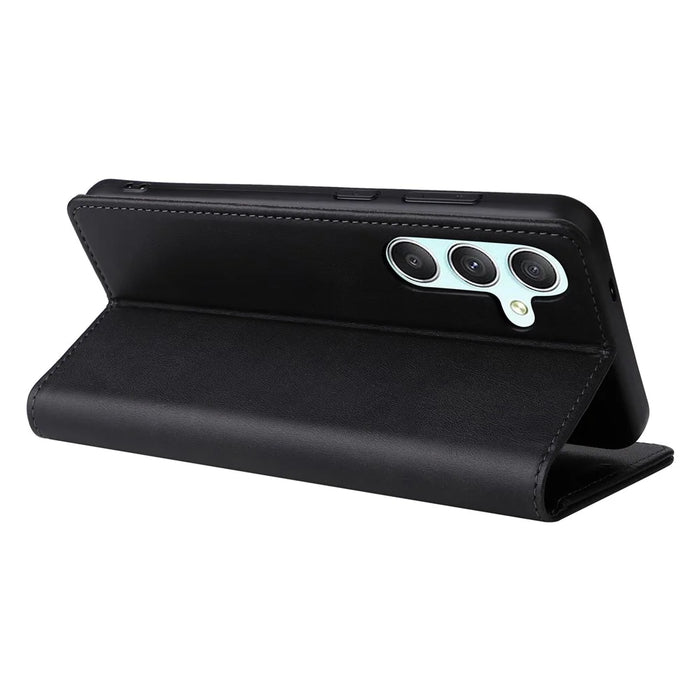 For Samsung Galaxy A34 5G Case Leather RFID Blocking Card Slots Phone Cover - Black - 3