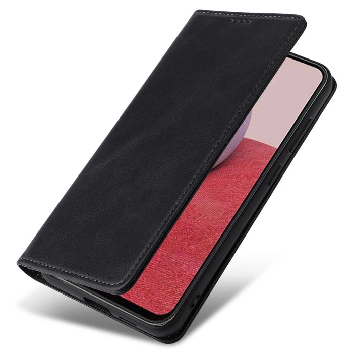 For Samsung Galaxy A14 5G Case Wallet Leather Flip Phone Cover RFID Blocking - Black - 6