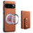 DENIOR D14 For Google Pixel 9 Pro / Pixel 9 Magnetic Case 2 in 1 Detachable Card Holder PC+TPU Phone Cover - Brown - 1