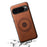 DENIOR D14 For Google Pixel 9 Pro / Pixel 9 Magnetic Case 2 in 1 Detachable Card Holder PC+TPU Phone Cover - Brown - 4