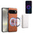 DENIOR D14 For Google Pixel 9 Pro / Pixel 9 Magnetic Case 2 in 1 Detachable Card Holder PC+TPU Phone Cover - Brown - 5