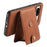 DENIOR D14 For Google Pixel 8a Kickstand Case Card Holder Phone Cover Magnetic Case - Brown - 3