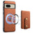 DENIOR D14 For Google Pixel 8 Case 2 in 1 Detachable PU+PC+TPU Magnetic Phone Cover - Brown - 1