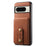 DENIOR D14 For Google Pixel 8 Pro Magnetic Case Card Bag Hybrid PC+TPU Phone Cover - Brown - 6