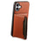 DENIOR D12 For iPhone 16 Case Compatible with Magsafe PU+TPU+PC Phone Cover - Brown - 4