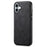 DENIOR A11 For iPhone 16 Plus Magnetic Case Leather+PC+TPU Anti-Scratch Retro Phone Cover - Black - 1