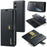 DG.MING for Sony Xperia 10 VI Case Removable 2 in 1 Split Leather Flip Phone Cover - Black - 1