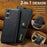 DG.MING for Sony Xperia 10 VI Case Removable 2 in 1 Split Leather Flip Phone Cover - Black - 4