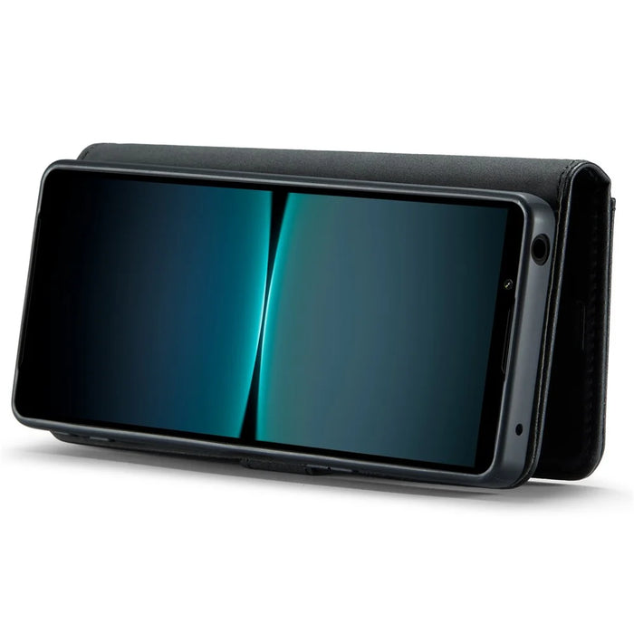 DG.MING for Sony Xperia 1 VI Case Detachable Split Leather Phone Cover - Black - 3