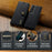 DG.MING for Sony Xperia 1 VI Case Detachable Split Leather Phone Cover - Black - 4