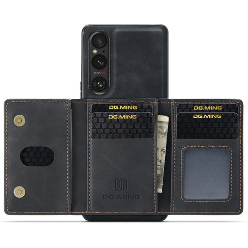 DG.MING M2 Series for Sony Xperia 1 VI Case PU+PC+TPU Phone Cover Detachable Wallet - Black - 2