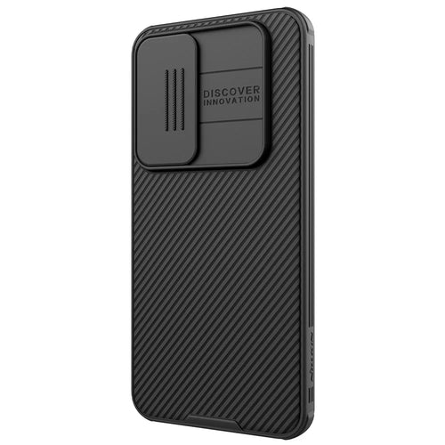 NILLKIN Camshield Pro Series for Samsung Galaxy S24 FE Case PC+TPU Slide Camera Lid Phone Cover - Black - 1