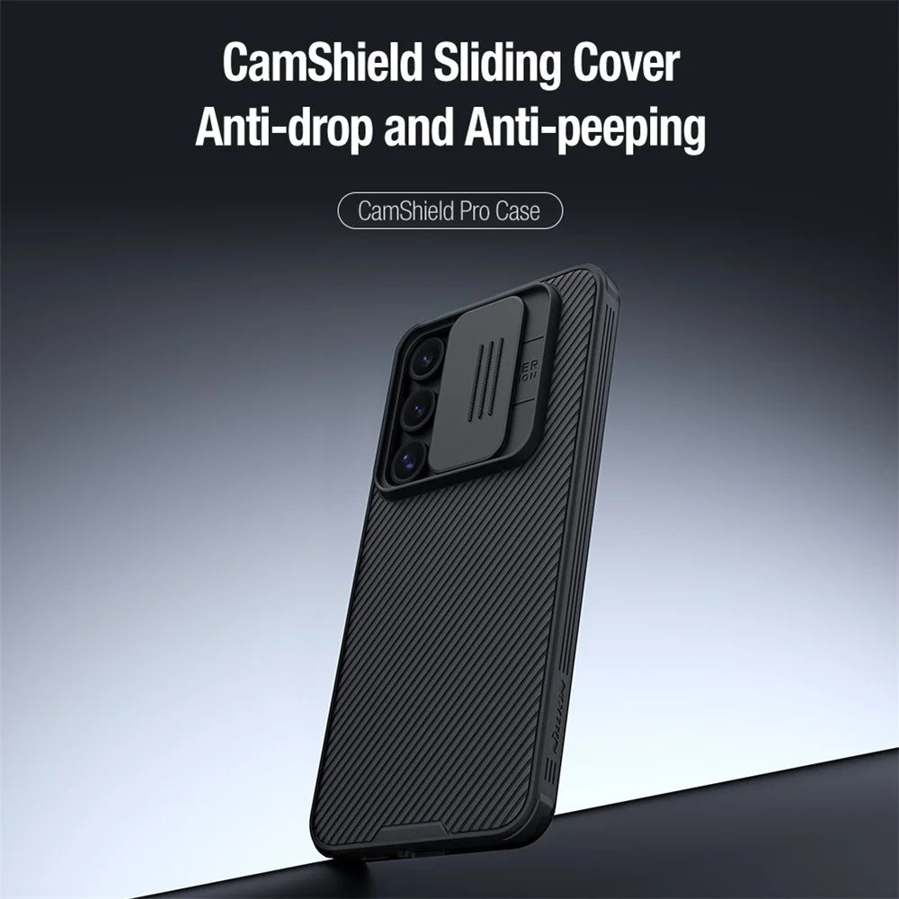 NILLKIN Camshield Pro Series for Samsung Galaxy S24 FE Case PC+TPU Slide Camera Lid Phone Cover - Black - 4
