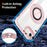 For iPhone 7  /  8  /  SE (2020)  /  SE (2022) Magnetic Case PC+TPU Phone Cover Ring Kickstand - Pink - 3