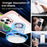 For iPhone 13 Pro Max Case Magnetic Ring Kickstand PC+TPU Clear Phone Cover -  Pink - 4